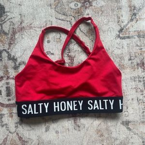 Salty Honey Banded Bra - Red